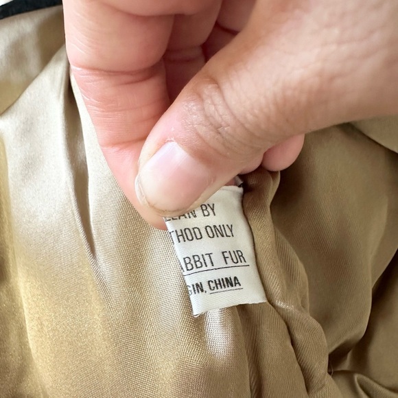 Niki made in Hong Kong dyed Rabbit Fur Coat Full Zip Jacket size 6 girl kid - Picture 6 of 8